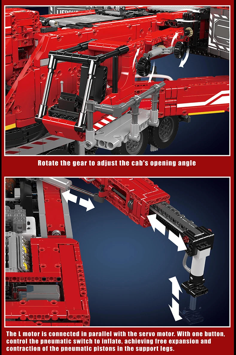 Mould King 17007/17008 Technical Car Toys Motorized LTM 11200 Crane Truck Building Block Assembly Model Brick Kid Christmas Gift