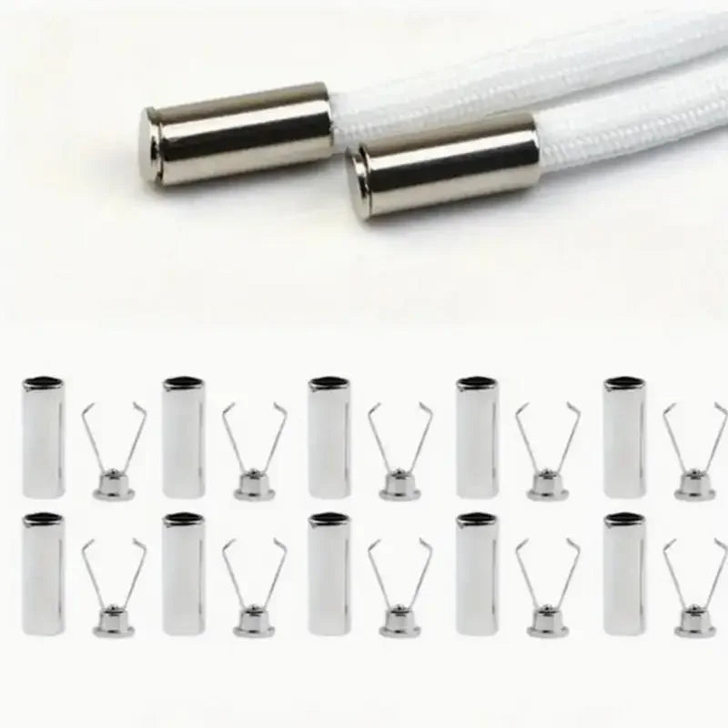 10pcs Heavy Duty Cord Locks Adjustable Metal Clips Secure Fastening for Shoelaces Bags Hoodies DIY Crafts Organizing Cables