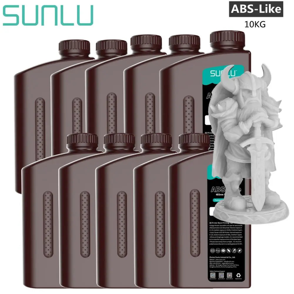 SUNLU UV ABS Like Resin 405nm 10KG Low Odor And Low Shrinkage For LCD 3D Printer Printing Material 3D Printing Fast  Shipping