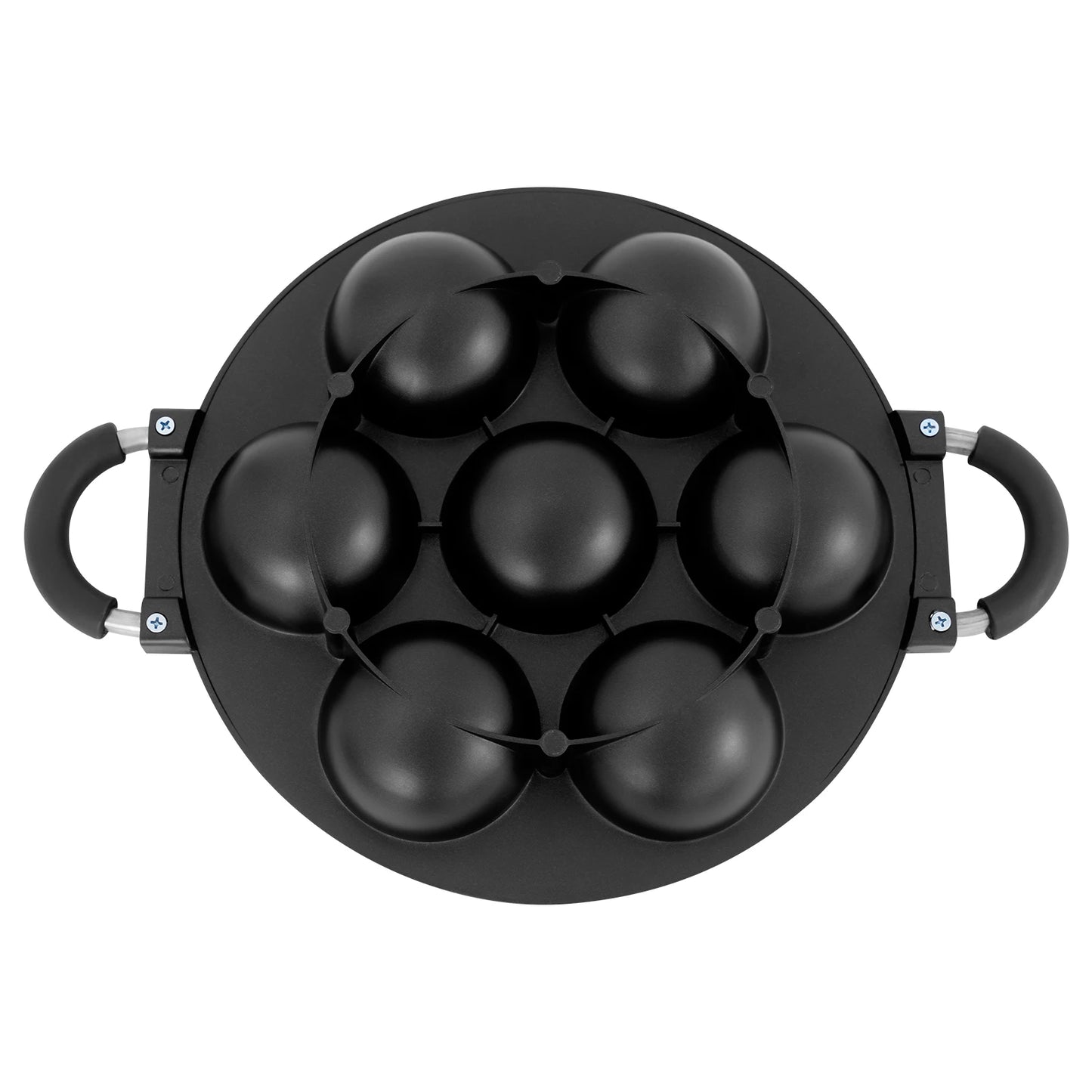 Bymaocar 7-Hole Cake Mold Pan With Handle Nonstick Takoyaki Maker