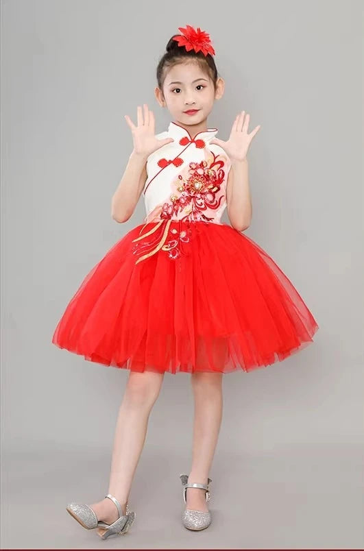 Kids Dresses for Girls Clothes Chinese New Year Dress Baby Princess Hanfu Party Cosplay Performance Costumes Children Clothing