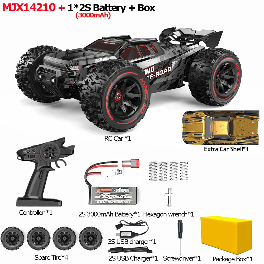 MJX 14209 1/14 RC Car Hyper Go 75km/h Brushless 2.4G Remote Control 4WD Off-road Racing RC Truck Hobby RC Toy Gift