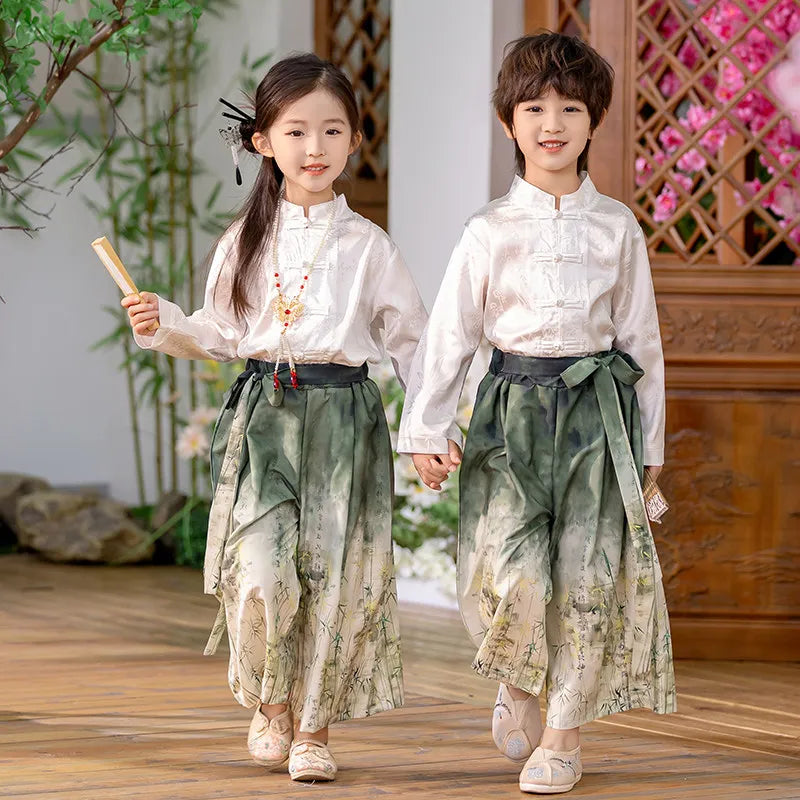 Chinese Hanfu Children Clothing Cosplay Performance Costume Kids Clothes Ethnic Style Children's Sets Girl Suit Two Piece Boy