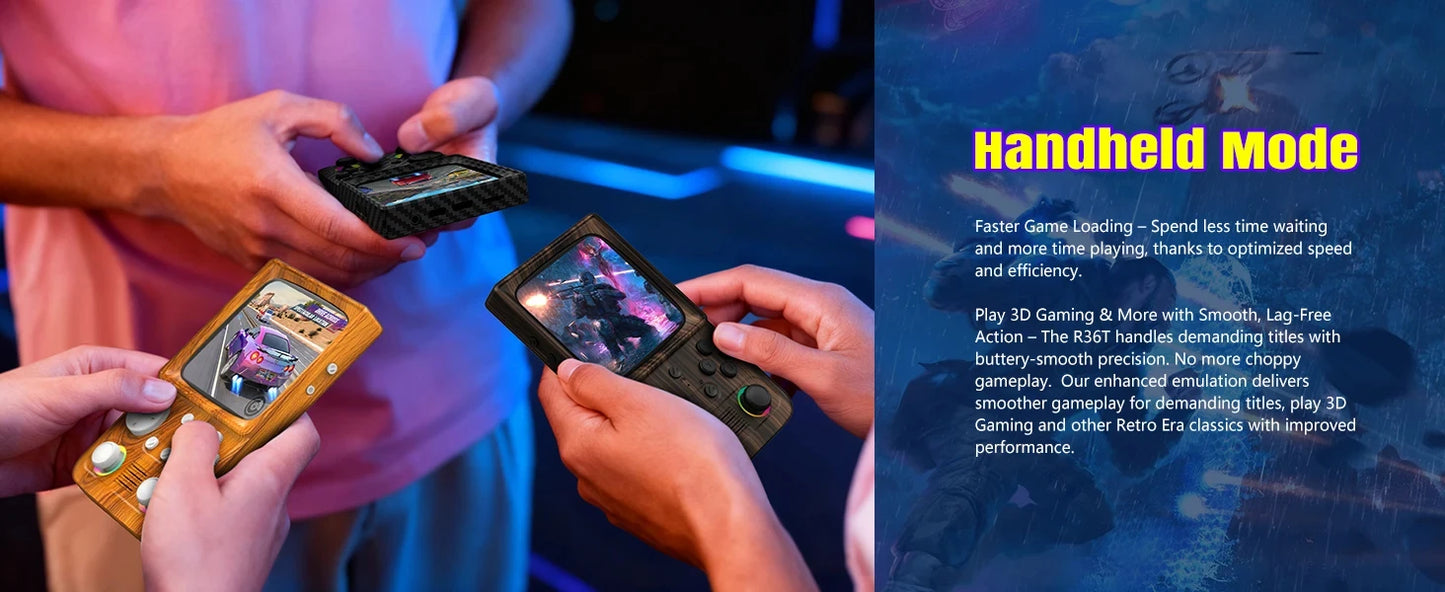 AISLPC R36T MAX Retro TV Handheld Game Console 18000+Games Wi-Fi Multiplayer 4.0" IPS Screen Portable Pocket Video Player