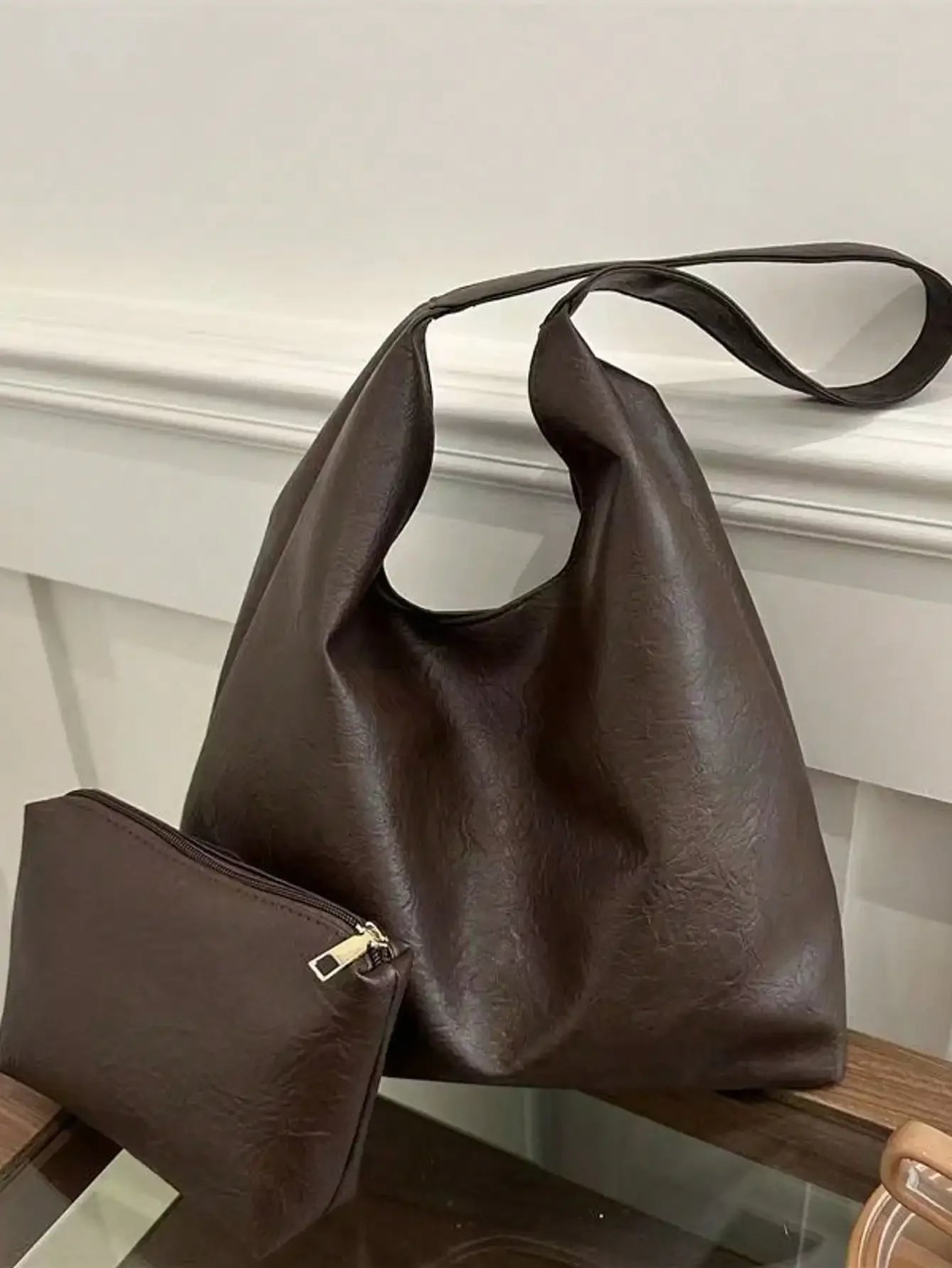 Large Capacity Solid Color Women's Shoulder Bag, Multifunctional Crossbody Bag, Women's Shoulder Tote Bag, Large Capacity Crossbody Tote Bag, Casual Work Bag