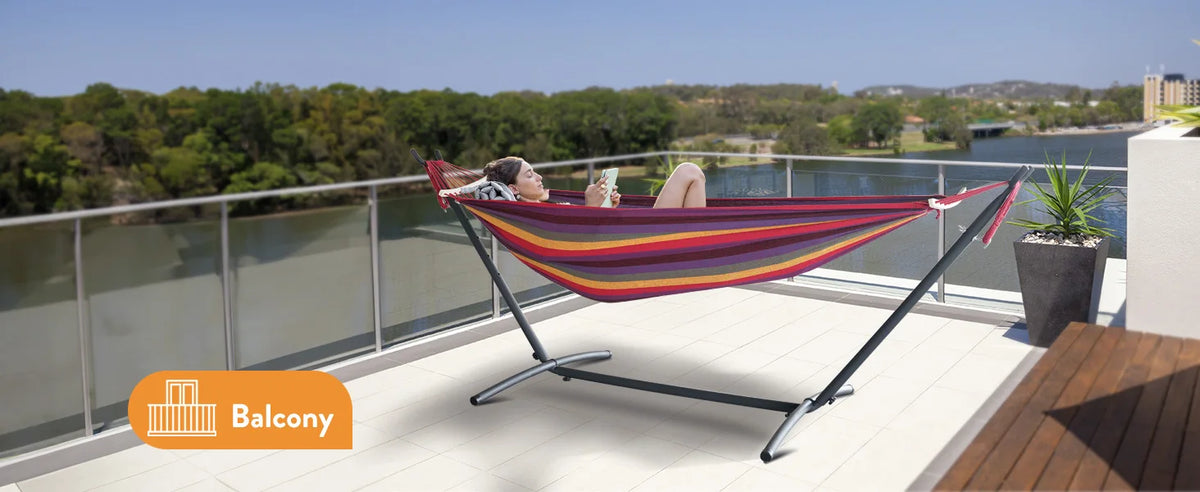 GYROOR Adjustable Outdoor Stand Hammock With Storage Bag