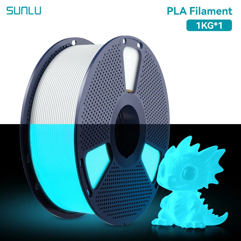 SUNLU PLA Glow in Dark PLA Filament Neatly Wound Luminous 1.75mm 1KG/Roll Fit Most FDM 3D Printer Fast Shipping EU Warehouse