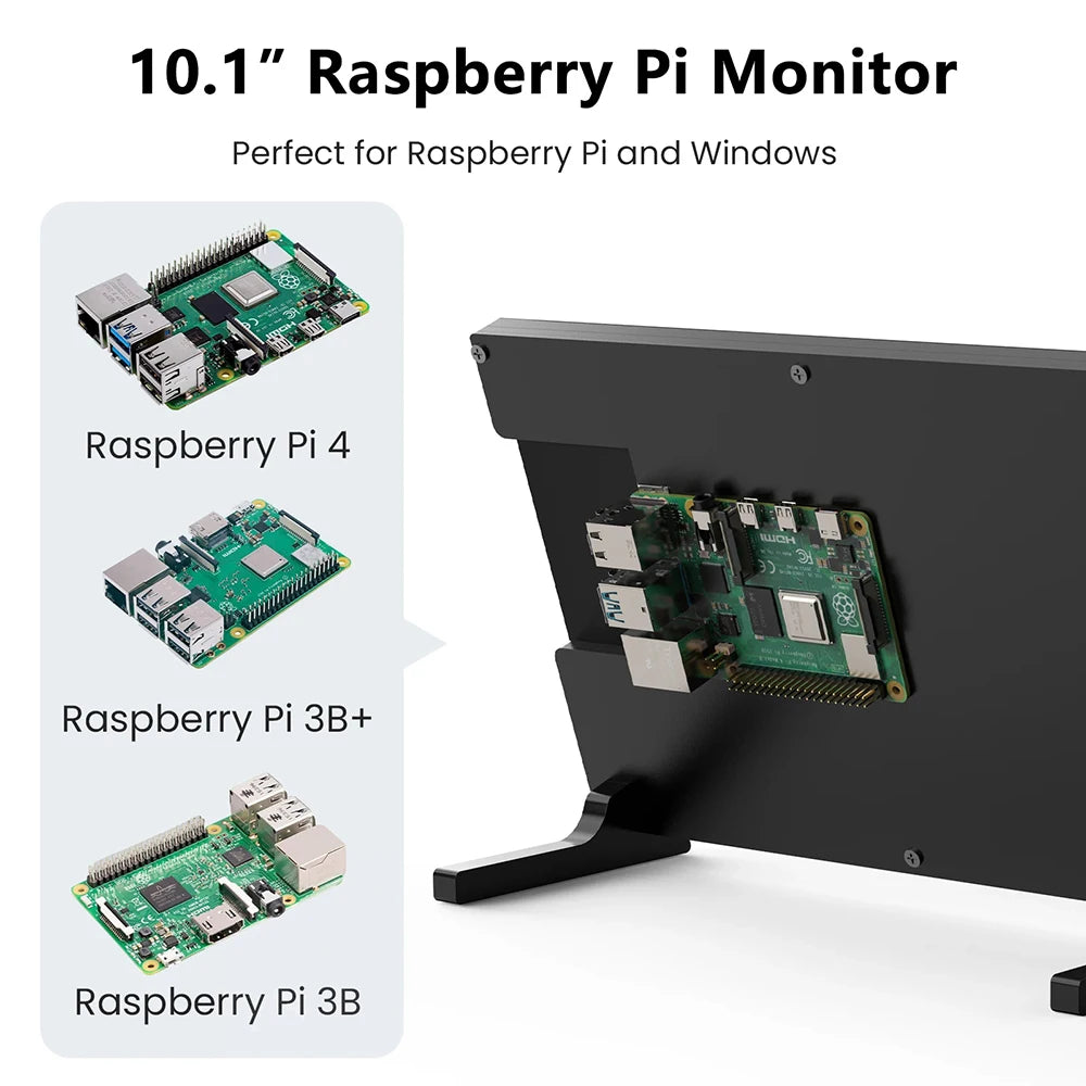 EYOYO Driver-free 10-point Capacitive Touchscreen Monitor 1280x800PX 10-inch Raspberry Pi Display For Laptop PC Win 7/8/10