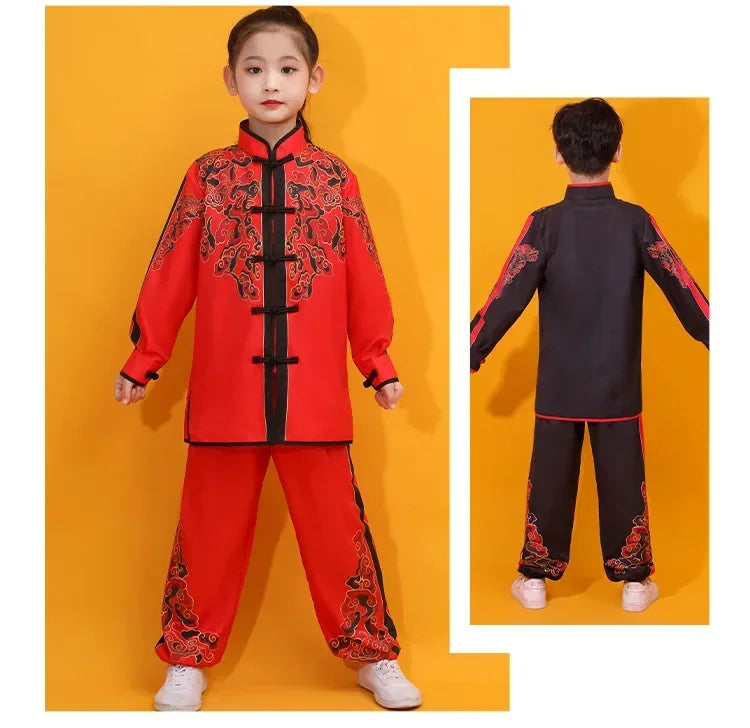 Chinese Kung Fu Uniform Children Wushu Sets Baby Martial Arts Costumes Girl Suit Perform Outfit Kids Clothes Boy Tai Chi Set