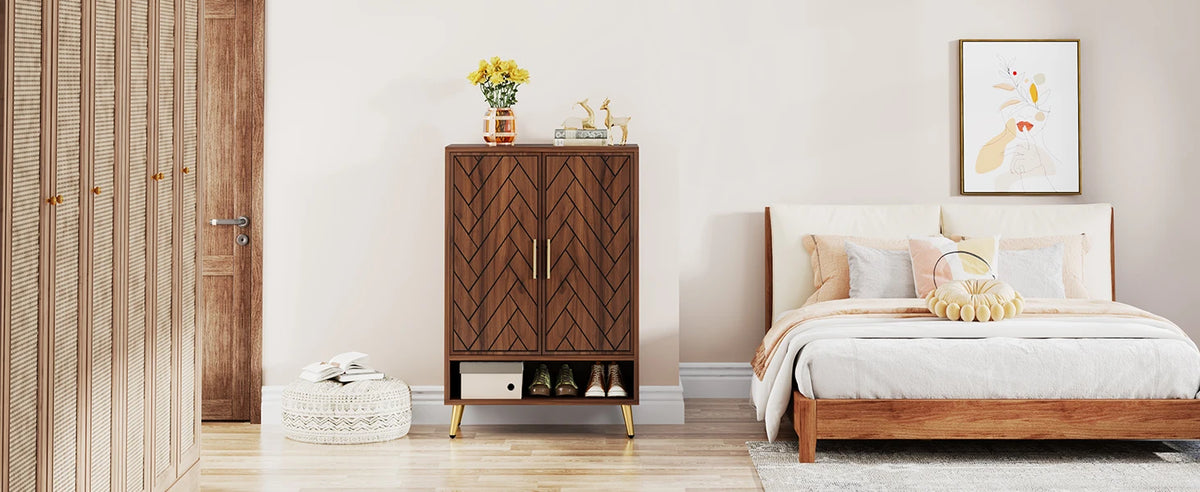 Tribesigns 6 Tier Wooden Shoe Cabinet With Adjustable Shelves