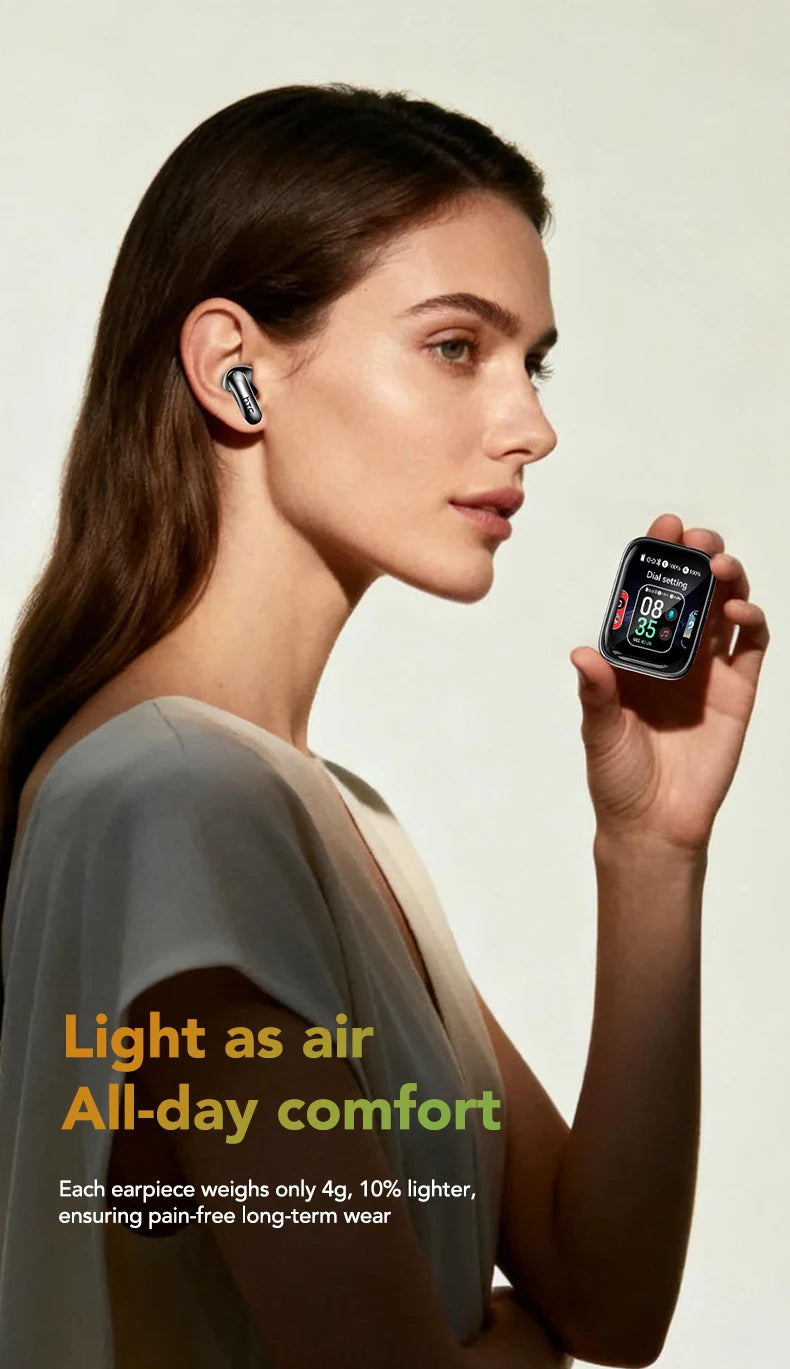 Sliding Cover Bluetooth Headphones Wireless Earbuds 30Hrs Playback Earphones AI Translation Headset Clear Sound Noise Cancelling
