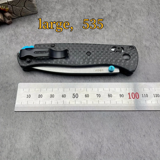 Outdoor Kitchen Utensils Tool Convenient Cutting Tool Folding Knife Carbon Fiber Handle Top Quality Must for Men with Shaft Lock