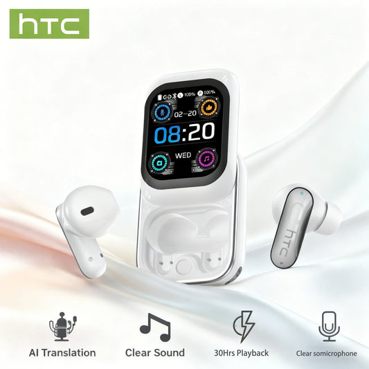 Sliding Cover Bluetooth Headphones Wireless Earbuds 30Hrs Playback Earphones AI Translation Headset Clear Sound Noise Cancelling