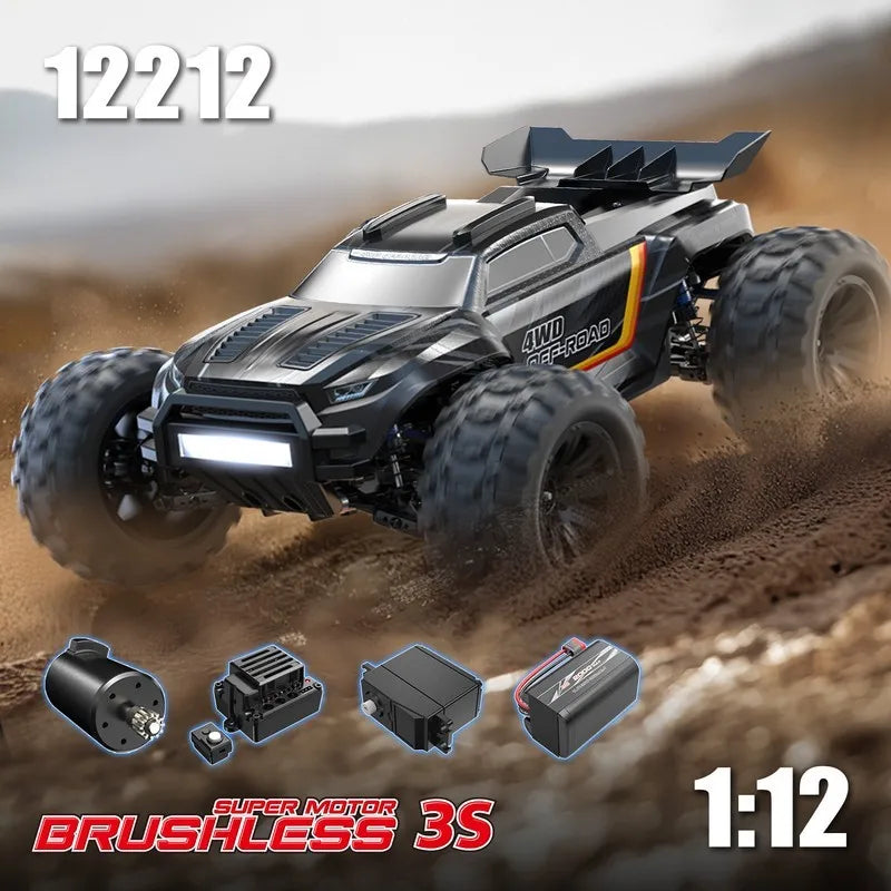 Rc Car 4x4 Rc Toys Rc Offroad 58 KM/H Truck RC 4WD Electric 3S High-Speed Brushless Control Car For Adult Shipping From US HYPER GO MJX 12212 1:12