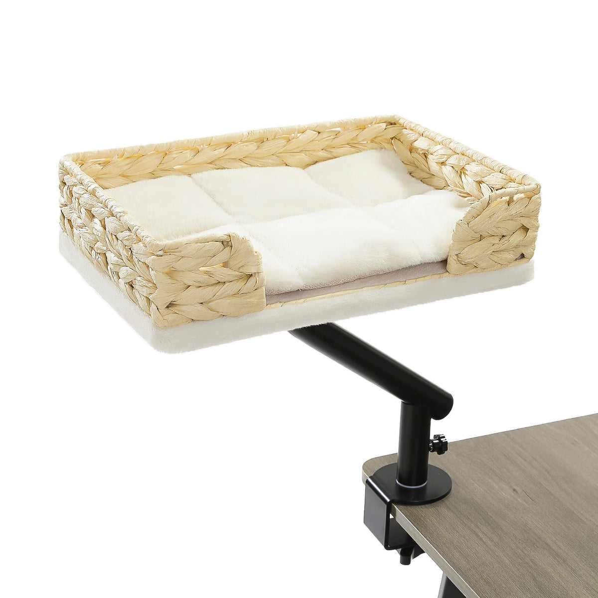 PAWZ Road Adjustable Cat Desk Bed With Plush Hammock