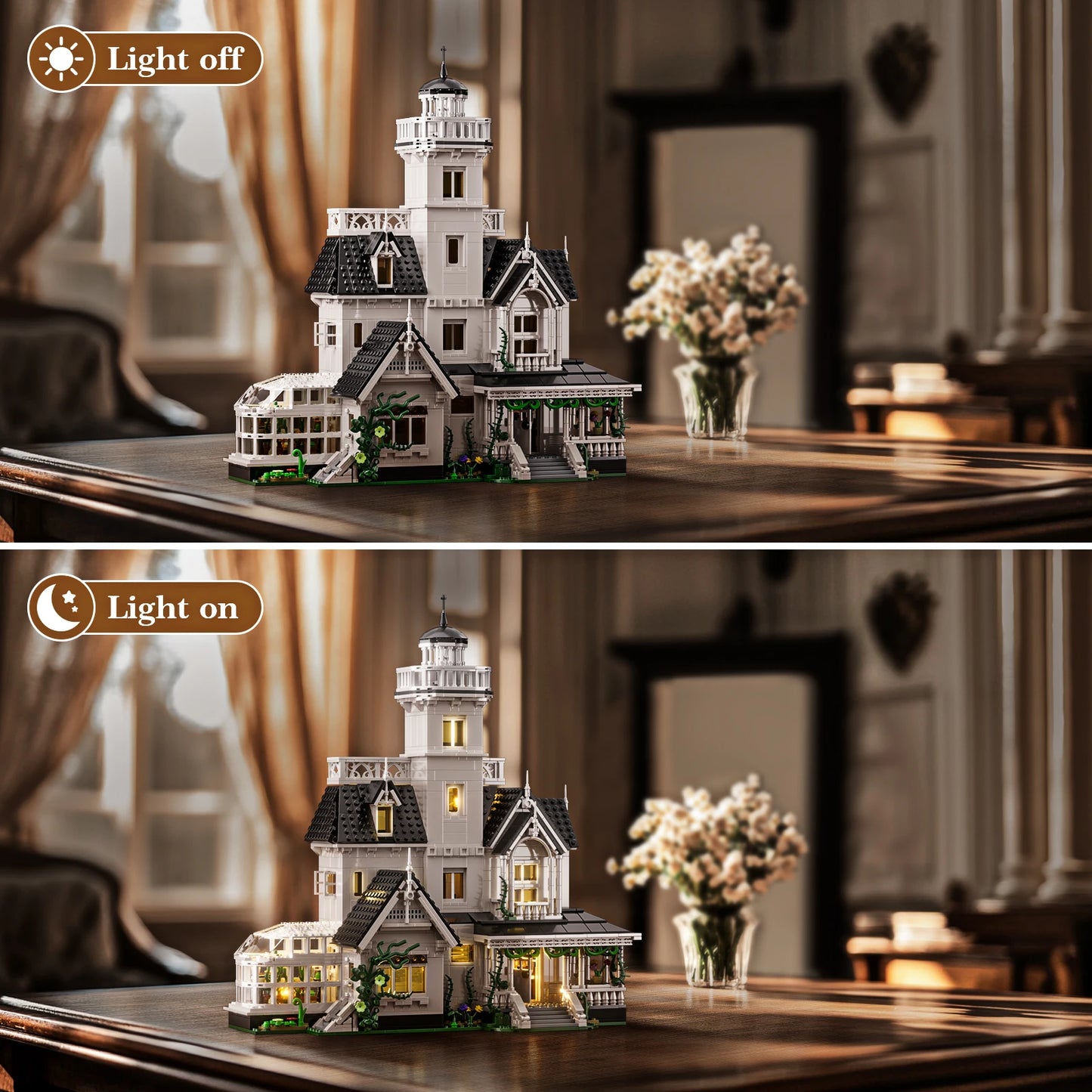 1877 Pcs Magic House Blocks Set Owens House Building Set Creator Architecture Model Home Office Decor Gift for Adults