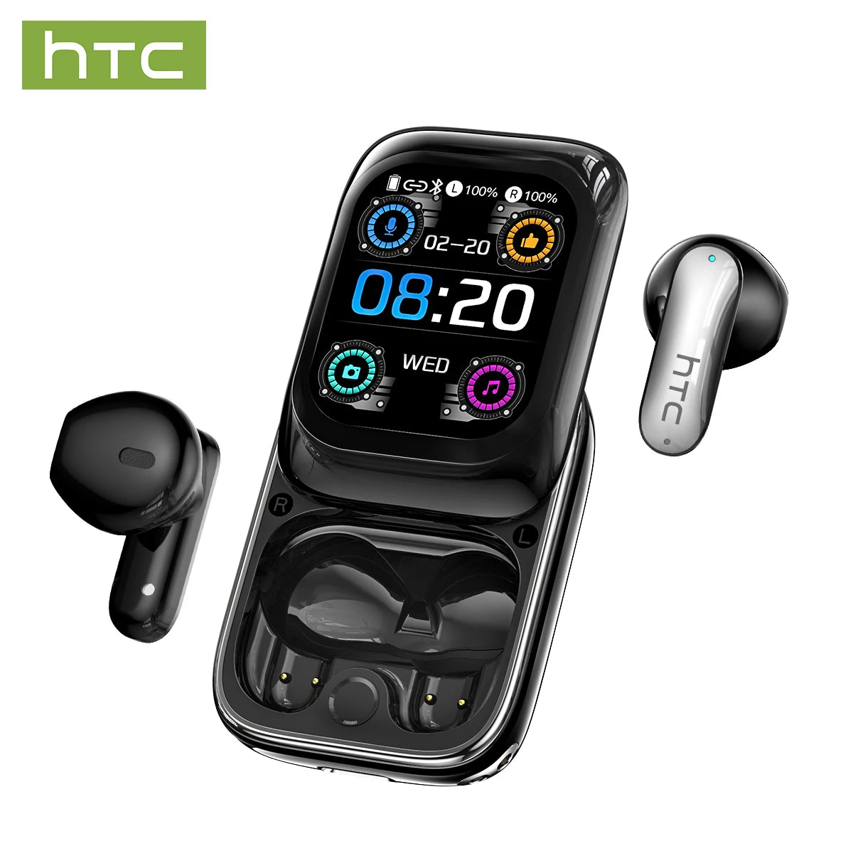 Sliding Cover Bluetooth Headphones Wireless Earbuds 30Hrs Playback Earphones AI Translation Headset Clear Sound Noise Cancelling