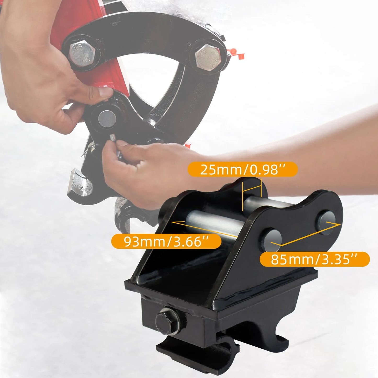 USA STOCK Mechanical Quick Hitch Mini Excavator Attachments for 0.8ton-1.5ton Mini Excavators Free Shipping