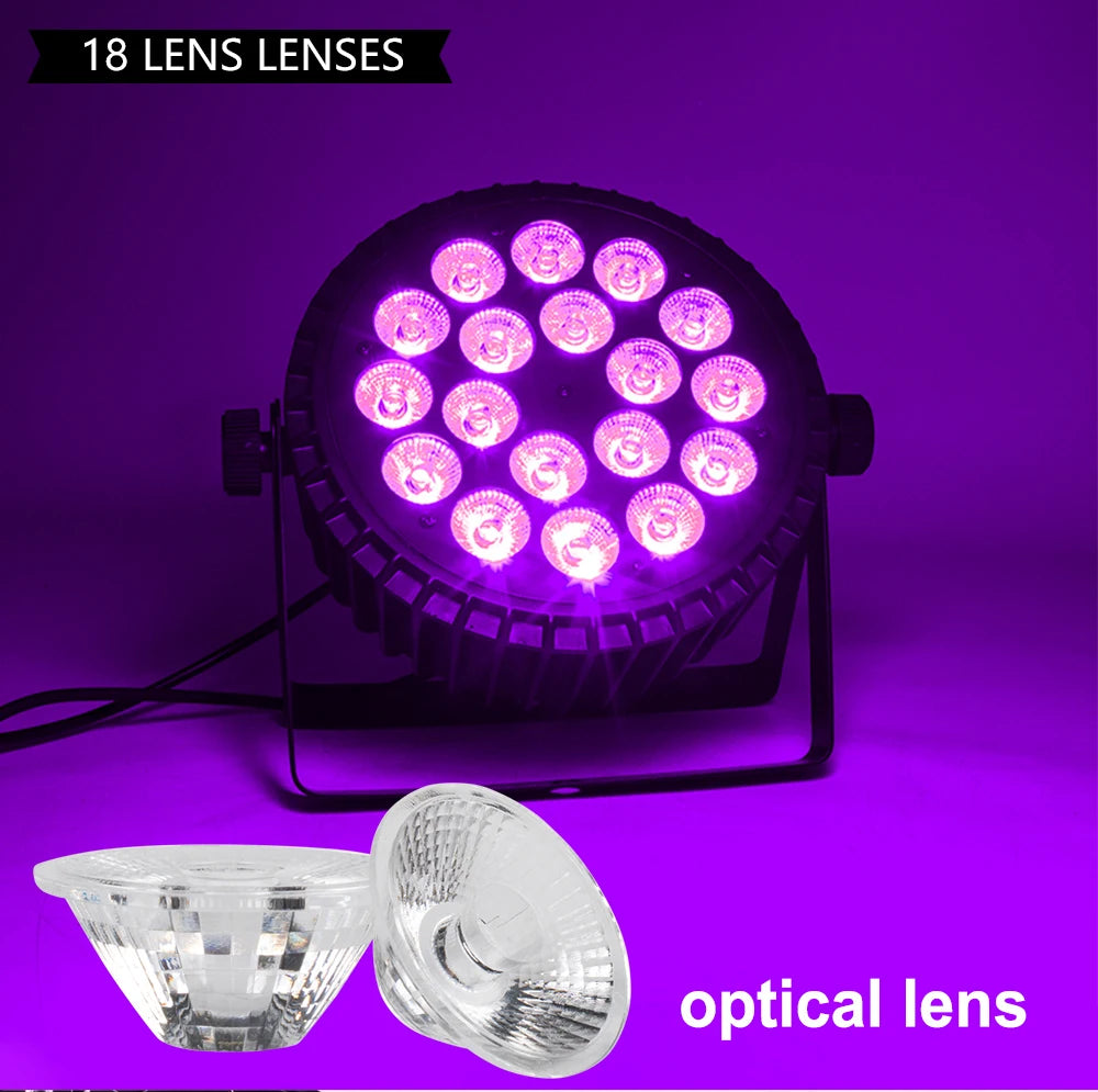 SHEHDS 4PCS Aluminum Alloy LED Flat Par 18x12W RGBW/18x18W RGBWA+UV LED Lighting DMX512 Disco Christmas Lights DJ Audience