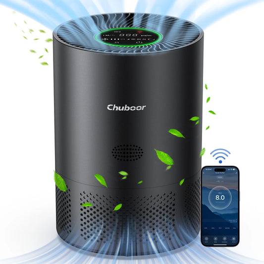 Chuboor PJ01 Air Purifier for Home Allergies in Bedroom Covers Up to 360 ft² H13 Filter Effectively Removes Odors Smoke And Dust