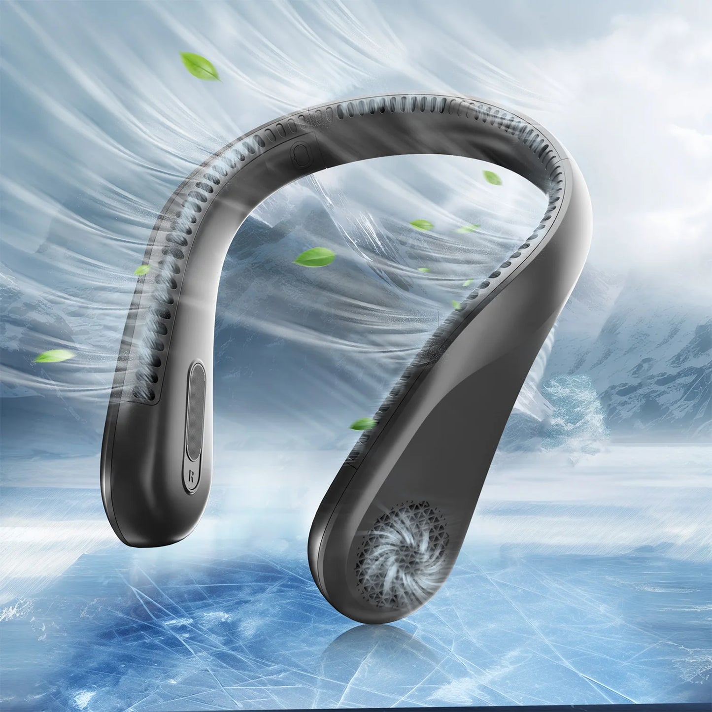 Portable Neck Fan, Rechargeable Bladeless Wearable Fan with 4 Speeds, 66 Vents, Lightweight Personal Fan for Work, Cooking, Travel, Camping, Gym