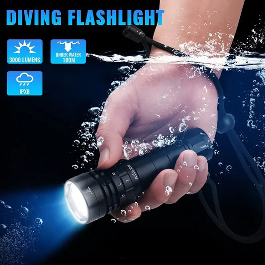 Sofirn SD05 Scuba Diving Flashlight XHP50.2 Super Bright 3000lm 21700 Battery Dive Torch with Magnetic Switch 5000K 6500K