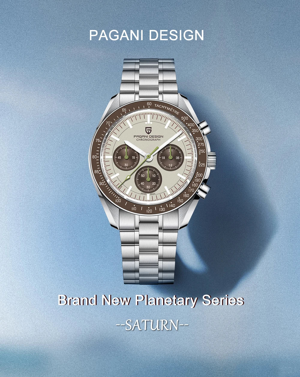PAGANI DESIGN 1701 Moon Men's Watches Luxury Chronograph Quartz Watch For Men AR Sapphire Glass 100M Waterproof Wristwatch 2026