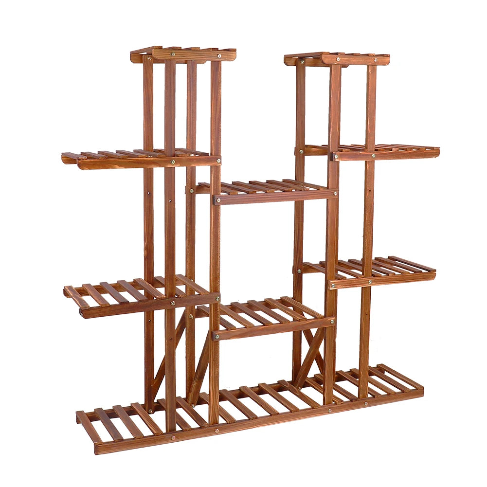 Wisfor Wooden Multi Tier Indoor Outdoor Plant Shelf