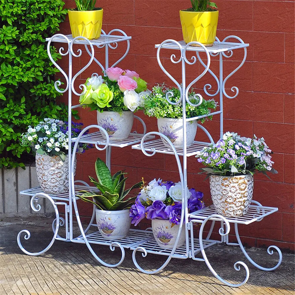 Metal Plant Stand For Indoor Outdoor Garden Display Rack