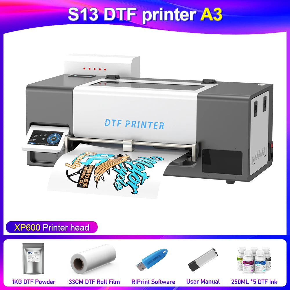 OYfame US EU Stock A3 A4 DTF Printer Impresora UV DTF A3 For Epson XP600 DTF Tshirt Printing Machine A3 For L805 UV DTF Printer