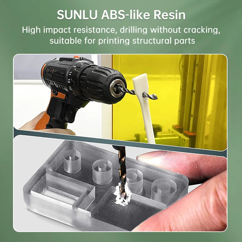 SUNLU UV ABS Like Resin 405nm 10KG Low Odor And Low Shrinkage For LCD 3D Printer Printing Material 3D Printing Fast  Shipping