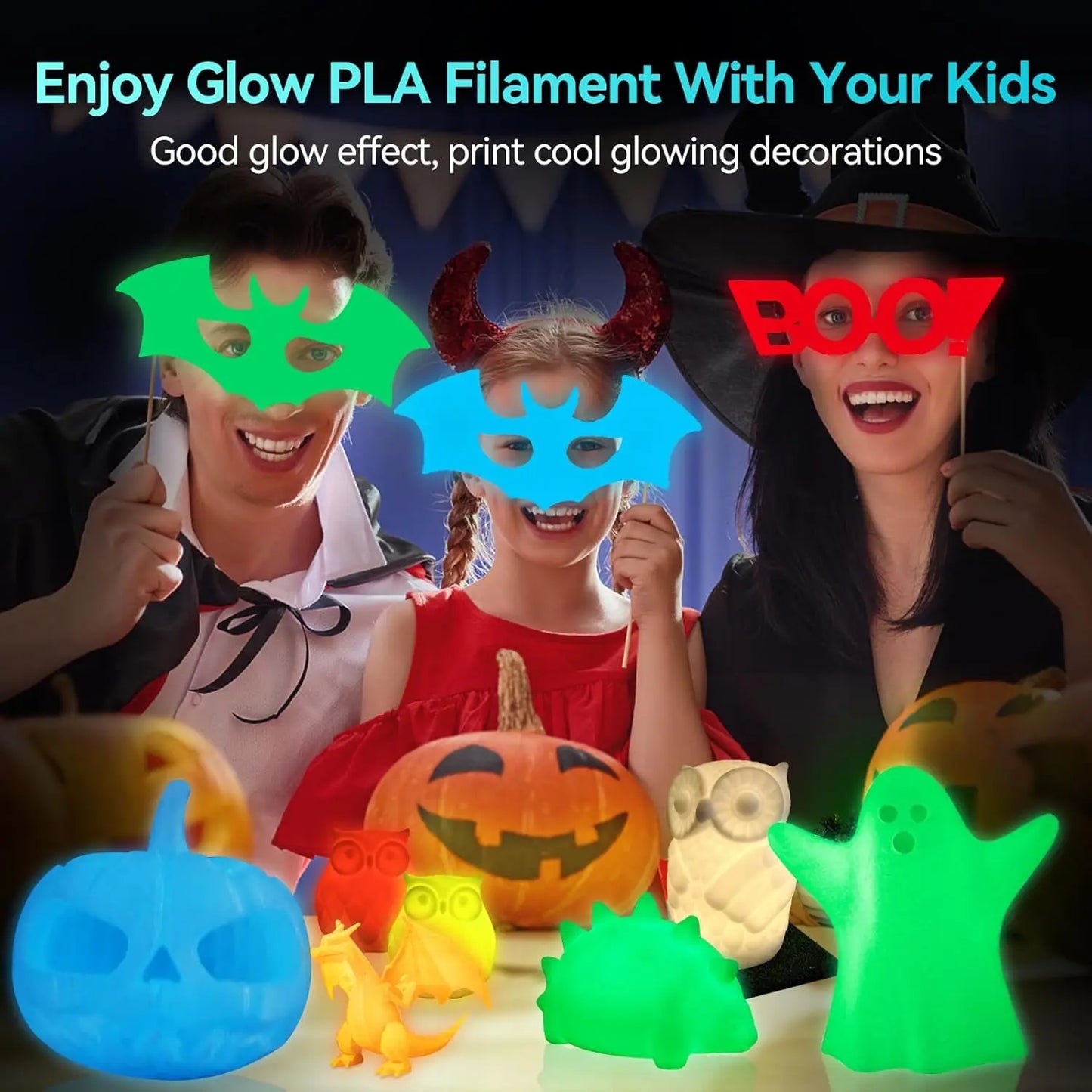 SUNLU PLA Glow in Dark PLA Filament Neatly Wound Luminous 1.75mm 1KG/Roll Fit Most FDM 3D Printer Fast Shipping EU Warehouse