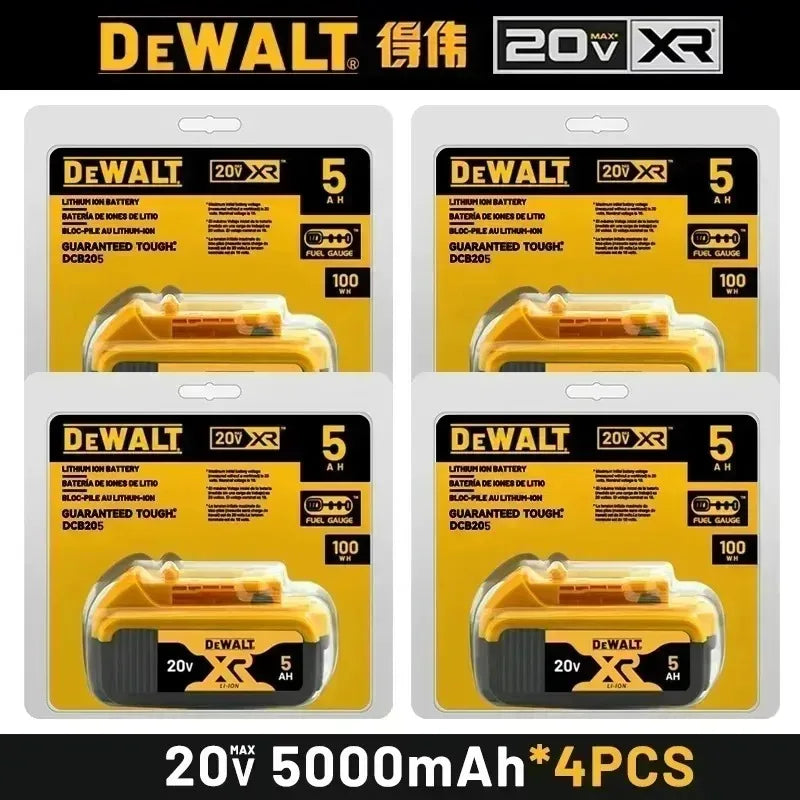 100% Original DeWalt 20V 6.0Ah Battery Power Tool Replacement for DeWalt DCB184 DCB181 DCB182 DCB200 6.0Ah 18Volt 20v Battery.