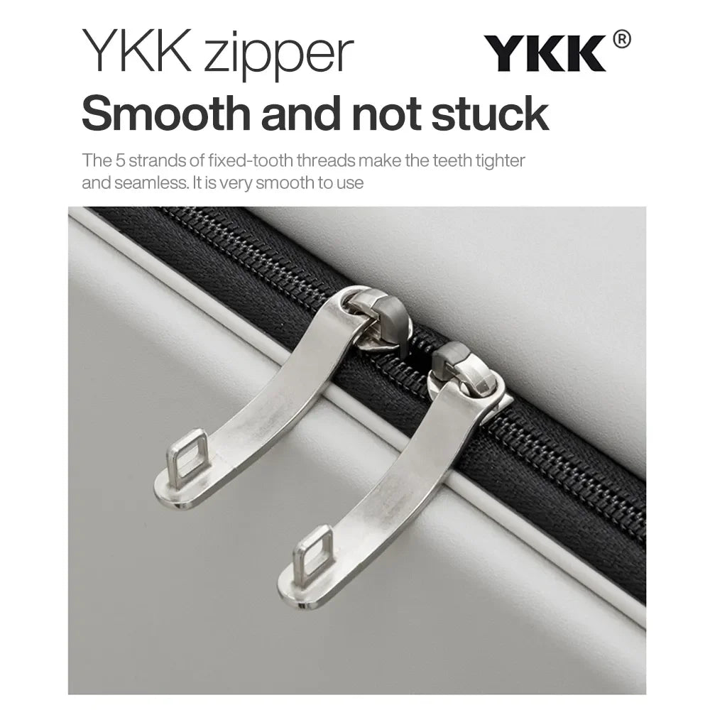 Mixi 2026 New Design Wide Handle Suitcase Men Carry-On Luggage Women Travel Trolley Case 20 Inch Cabin PC Aluminum Frame M9275