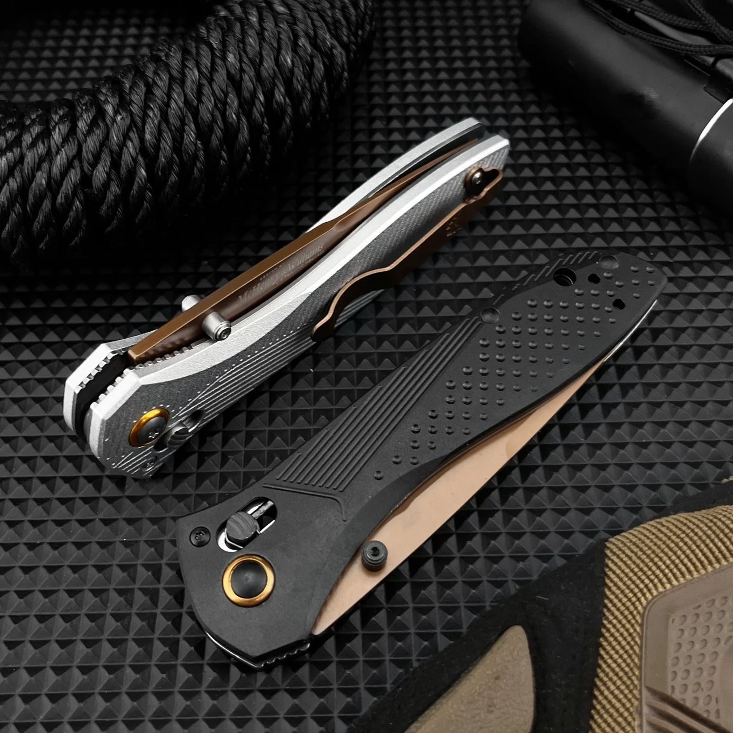 Factory Direct 710 Silver Handle Folding Pocket Knife, 9Cr18MoV Sharp Blade with Light Aviation Aluminum Handle, Custom Logo Engraving Supported, Gift Knife for Birthday & Holiday, Wholesale & Retail Available, US Local Wareh
