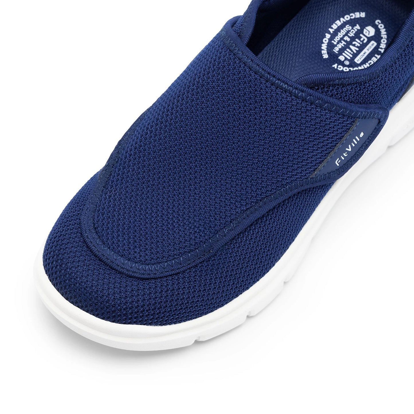 FitVille Extra Wide Men's Diabetic Shoes for Elder Orthopedics Feet Swollen Adjustable Walking Shoe Elderly Foot Pain Relief