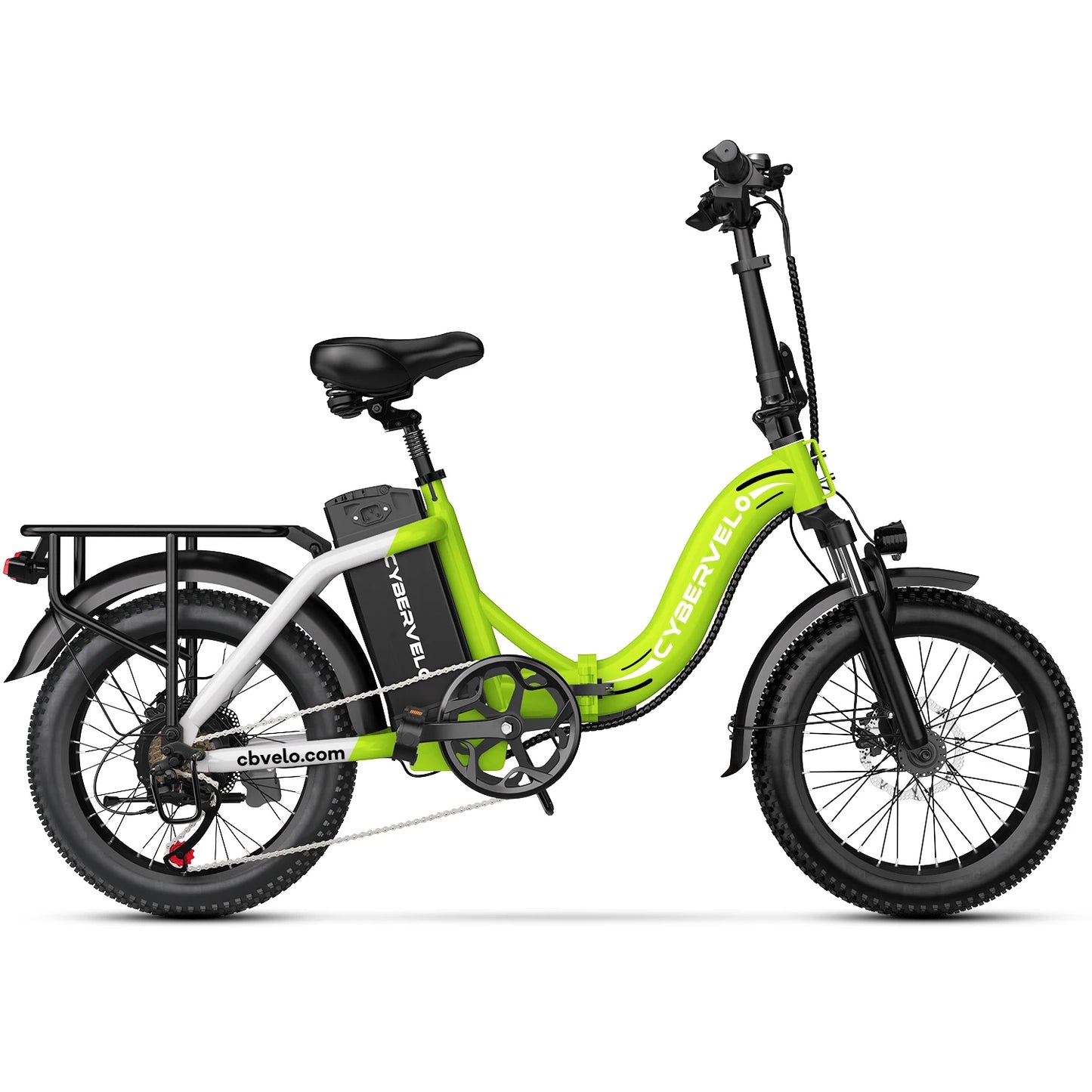 Cybervelo 1000W Electric Bike for Adults 48V 20.8Ah Large Removable Battery Foldable 20 Inch Fat Tire Urban Commuting Mars700