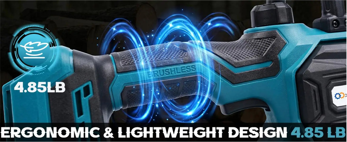 XYSD 12 in Electric Chainsaw Cordless, 21v ,2x3000mah Battery Handheld Chainsaw for Tree Trimming Electric Tree Trimmer Saw