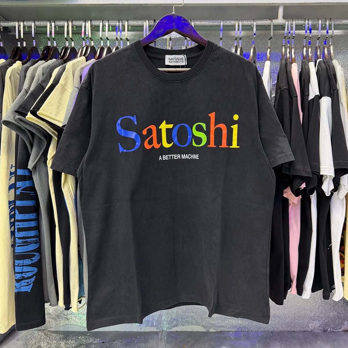 Free shipping New Satoshi Nakamoto Lost Boys T-shirt Printed with Washed Oversized 100% cotton Men Women T-shirts Y2K Fashion streetwear