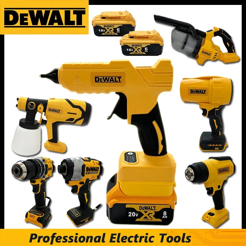 DeWalt Multifunctional Power Tools: Cordless Brushless Angle Grinder, Cutter, Electric Wrench, Polisher, Air Pump, Heat Gun