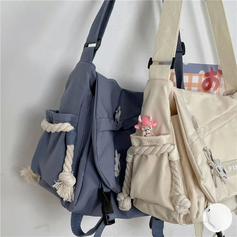 Hong Kong style bag versatile artistic Korean version street photography shoulder bag messenger bag student crossbody bag for ma