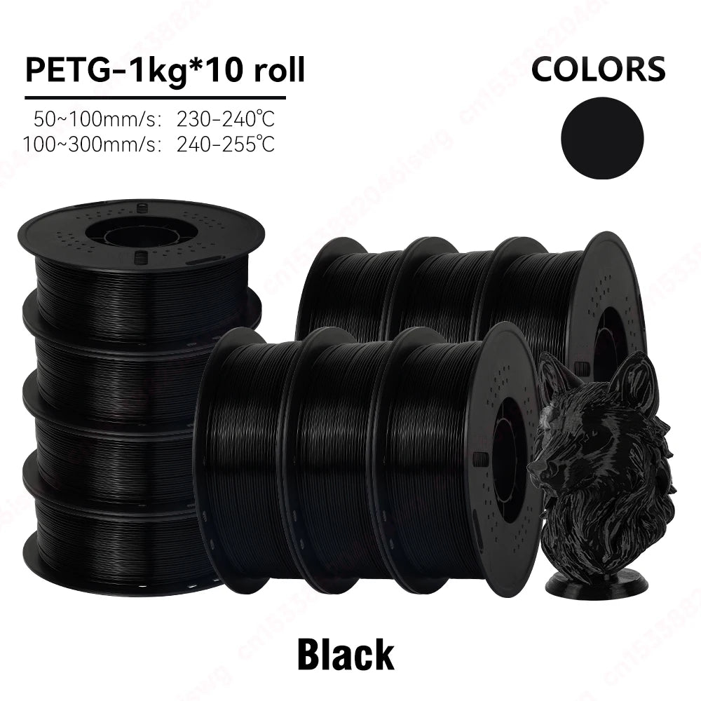 KINGROON 10KG PLA/PETG Filament 1.75mm 3D Printing Plastic Material Accuracy ±0.03mm Fast Shipping Fit Most FDM Printers