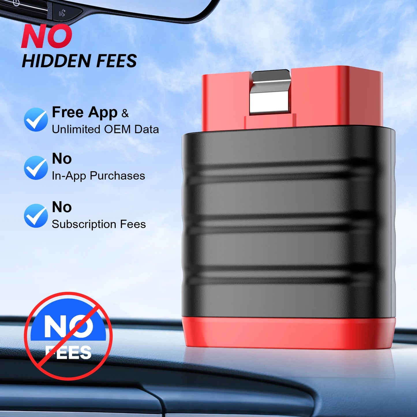 THINKCAR THINKDIAG Mini OBD2 Scanner Lifetime Free Update for All Cars Full System Diagnostic Scan Tool for iOS and Android