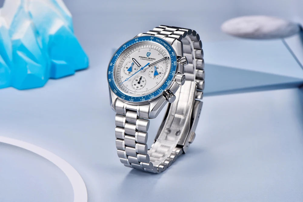 PAGANI DESIGN 1701 Moon Men's Watches Luxury Chronograph Quartz Watch For Men AR Sapphire Glass 100M Waterproof Wristwatch 2026