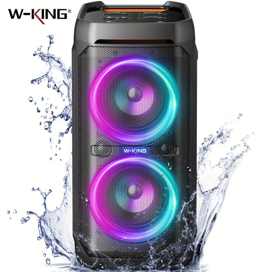 W-KING T11 Bluetooth Speakers,100W RMS, IPX6 Waterproof, BT 5.3 Portable Party Boombox Wireless Deep Bass/115dB Loud Massive Sound