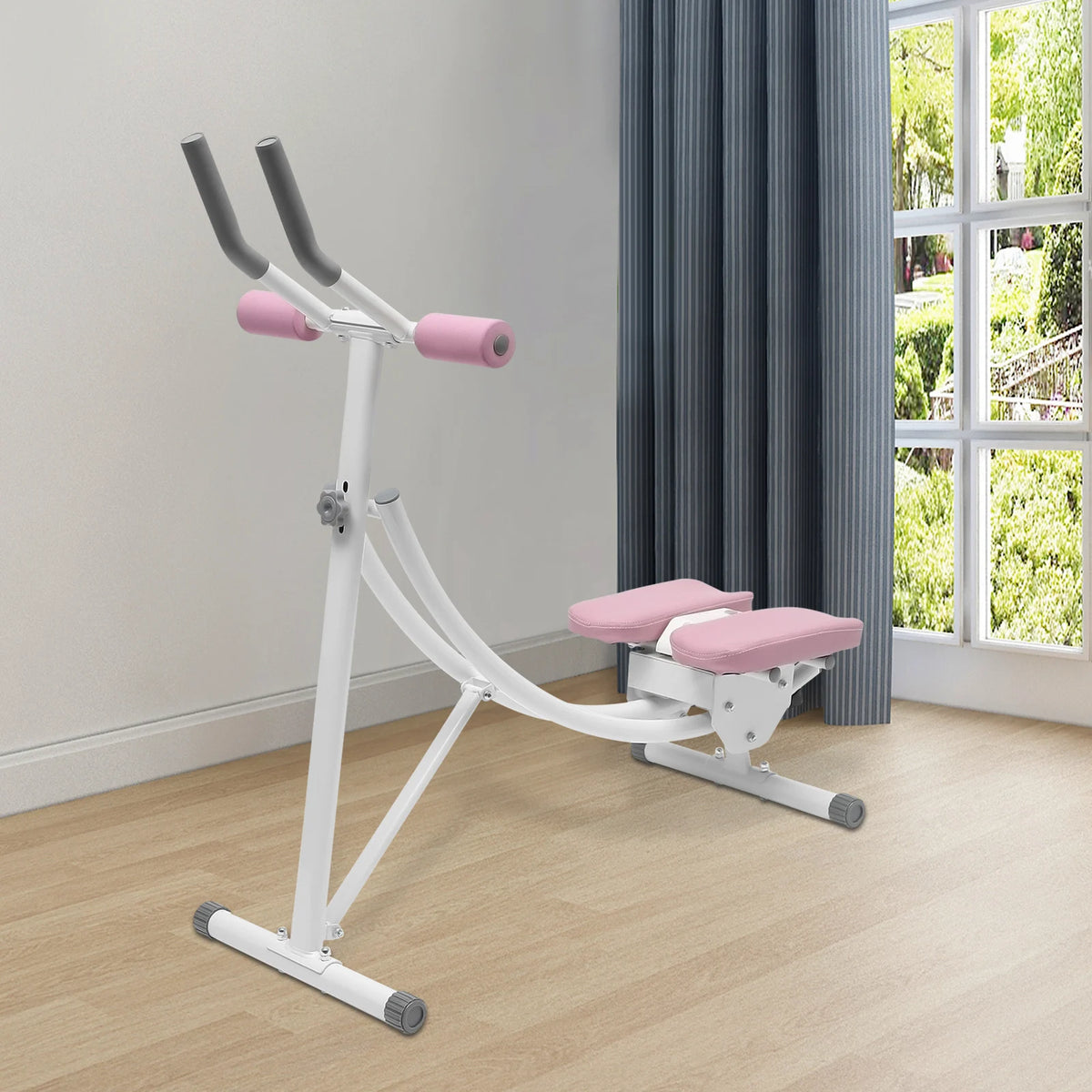 Foldable Ab Machine With LED Display Core Workout Waist Cruncher
