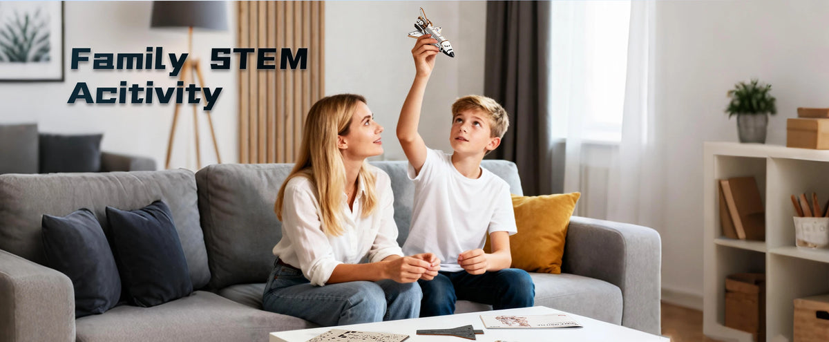 Robotime Space Shuttle 3D Wooden Puzzle Moving Rocket Launch Tower with Lights Mechanical Building STEM Project for Adult Teen