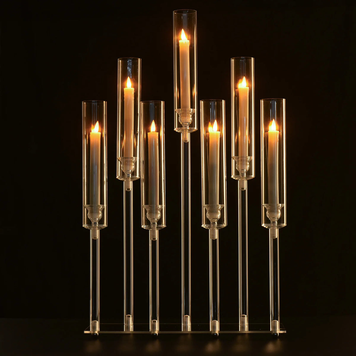 VINCIGANT Seven Arm Acrylic Candelabra For Table Decor