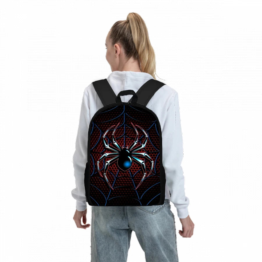Spider Pattern Three Piece Set Backpacks For Boy And Girls Best Gifts 3D Cartoon School Backpack For Children