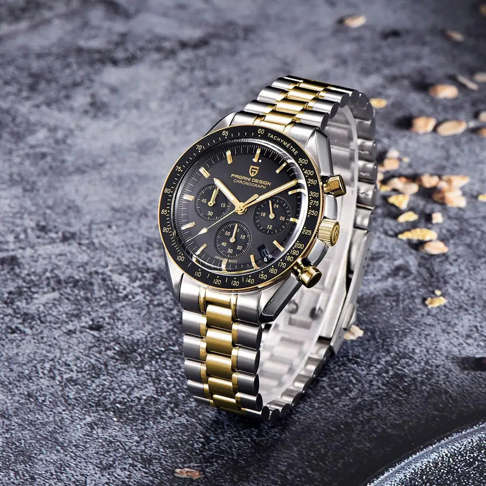 PAGANI DESIGN 1701 Moon Men's Watches Luxury Chronograph Quartz Watch For Men AR Sapphire Glass 100M Waterproof Wristwatch 2026